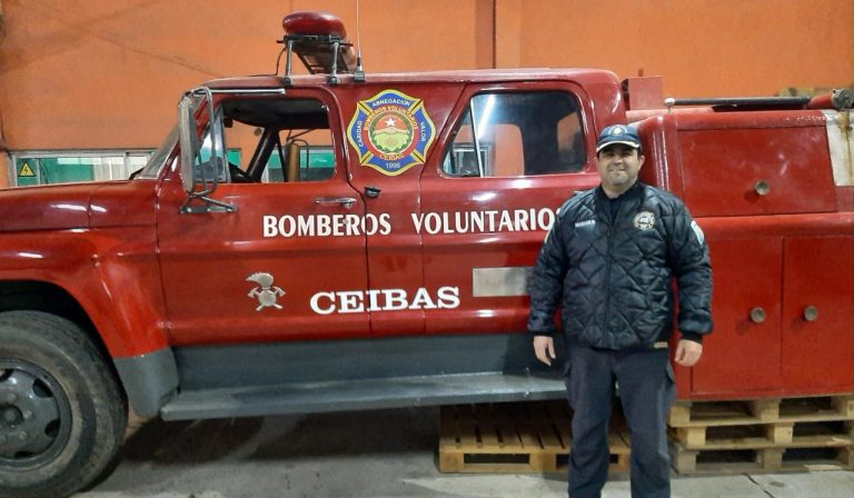 Paredes, el bombero que creó el cuartel de Ceibas