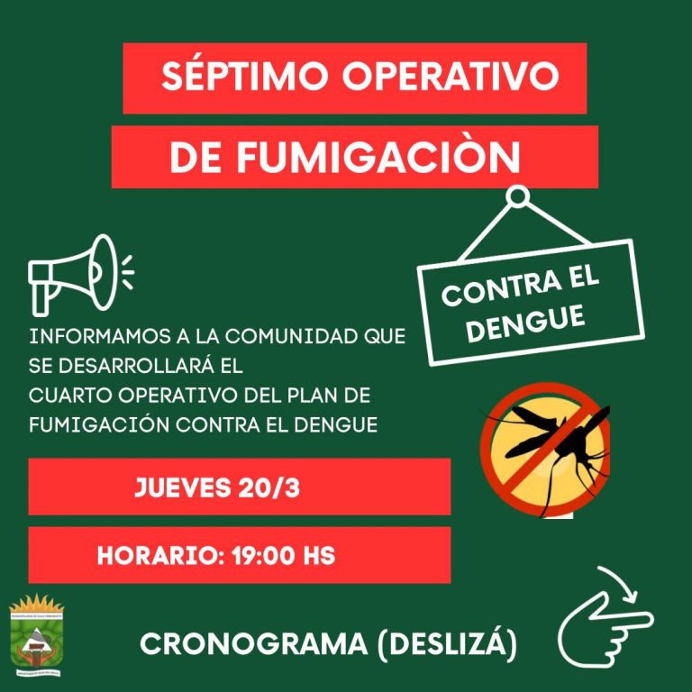 EL MUNICIPIO DE VILLA PARANACITO LLEVARÁ ADELANTE UN OPERATIVO DE FUMIGACIÓN CONTRA EL DENGUE
