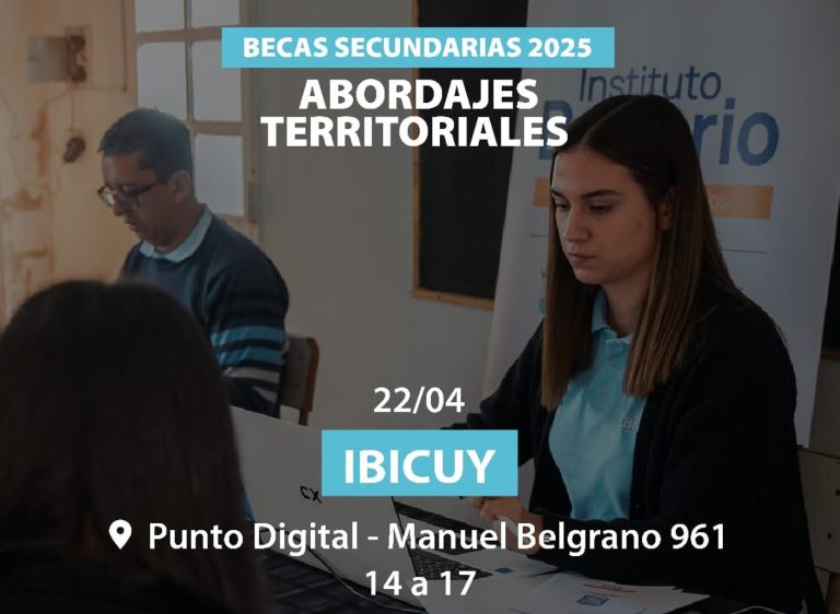 EL INSTITUTO BECARIO ATENDERÁ EN IBICUY EL 22 DE ABRIL