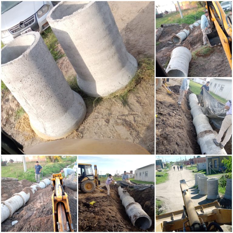 AVANZAN CON LA INSTALACIÓN DE DESAGÜES PLUVIALES EN IBICUY
