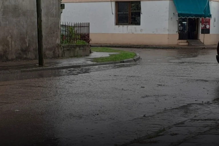 LAS FUERTES LLUVIAS ANEGARON CALLES EN LA CIUDAD DE GUALEGUAY