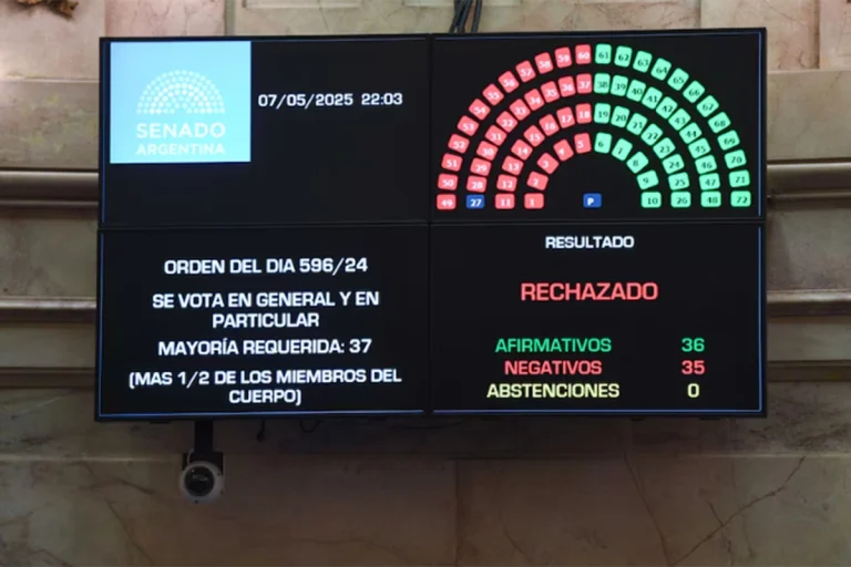 EL SENADO RECHAZÓ FICHA LIMPIA Y NO PUEDE SERT TRATADO HASTA MARZO DE 2026