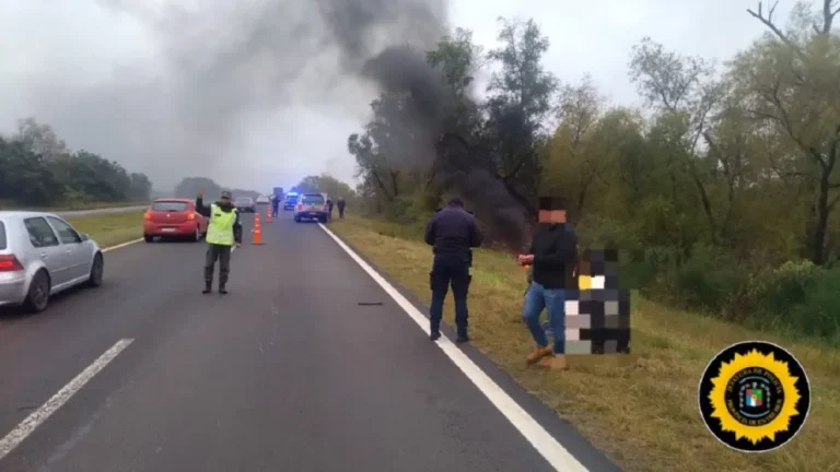 IDENTIFICARON AL HOMBRE QUE MURIÓ CALCINADO TRAS DESPISTAR EN LA RUTA 12