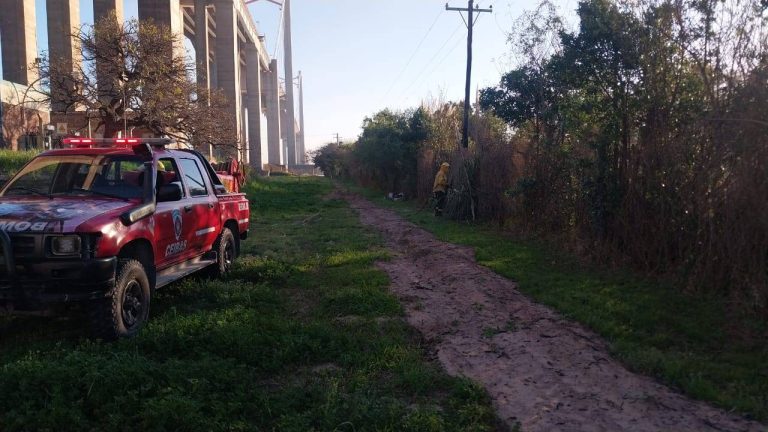 BOMBEROS VOLUNTARIOS DE CEIBAS DEBIERON SOFOCAR UN INCENDIO INTENCIONAL DE PASTIZALES