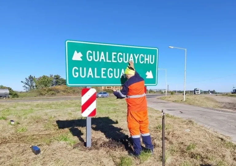 REINSTALARON CARTELERÍA VIAL EN LA RUTA 14 Y LA PROVINCIAL 16