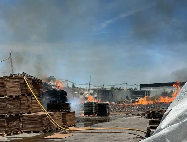 SE INCENDIÓ UN DEPÓSITO CON PALLETS EN GUALEGUAYCHÚ