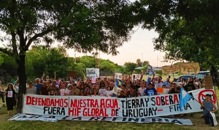 AMBIENTALISTAS Y VECINOS DE COLÓN VOLVIERON A RECHAZAR LA INSTALACIÓN DE UNA PLANTA DE HIDROGENO EN URUGUAY