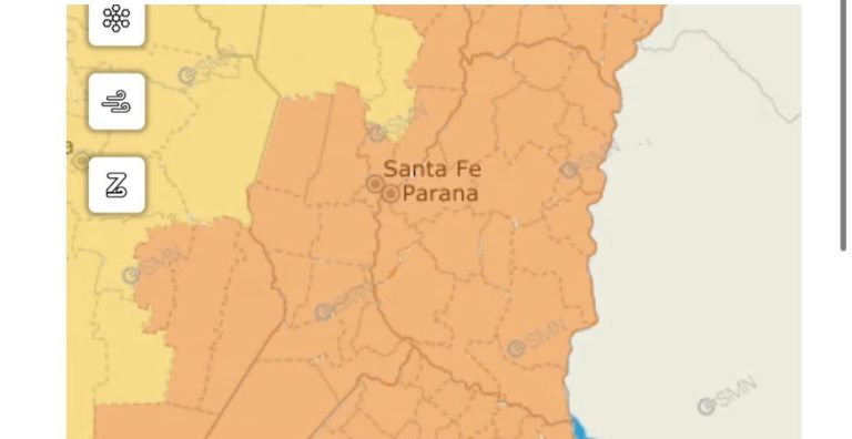 Renuevan alerta naranja por tormentas y vientos para este jueves